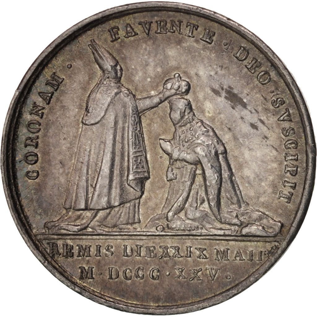 Frankreich, Medal, Charles X, History, 1825, Gayrard, VZ, Silber