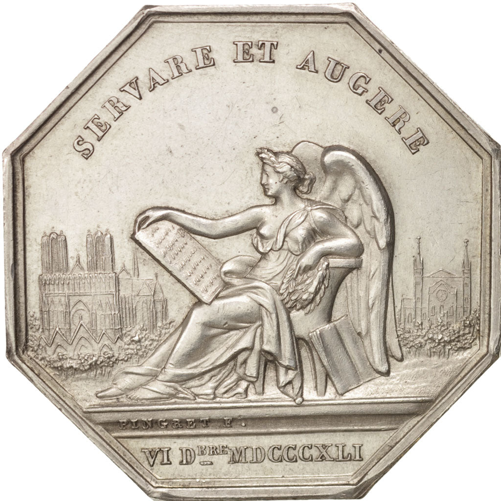 Frankreich, Token, Noblesse et Ville, Académie de Reims, 1841, VZ, Silber