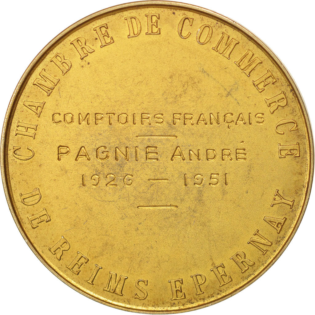 Francia, Medal, Chambre de Commerce de Reims Epernay, Politics, Society, War