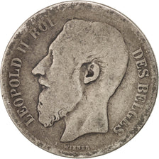 Coin, Belgium, Leopold II, 2 Francs, 2 Frank, 1868, F(12-15), Silver, KM:30.1