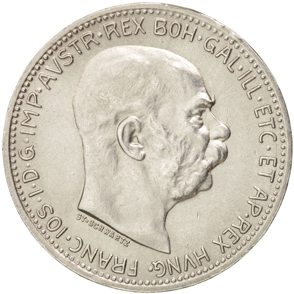 Austria, Franz Joseph I, Corona, 1915, AU(50-53), Silver, KM:2820