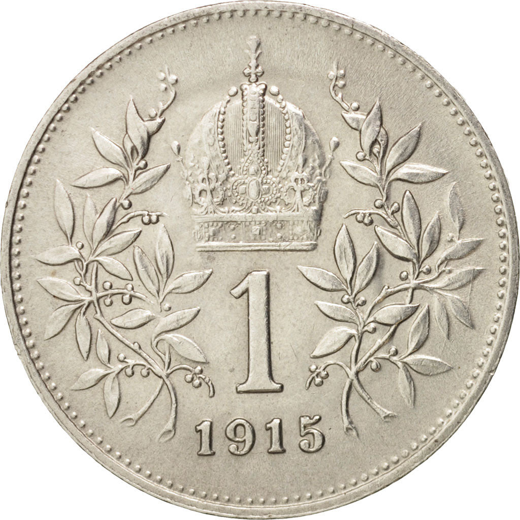 Austria, Franz Joseph I, Corona, 1915, AU(50-53), Silver, KM:2820