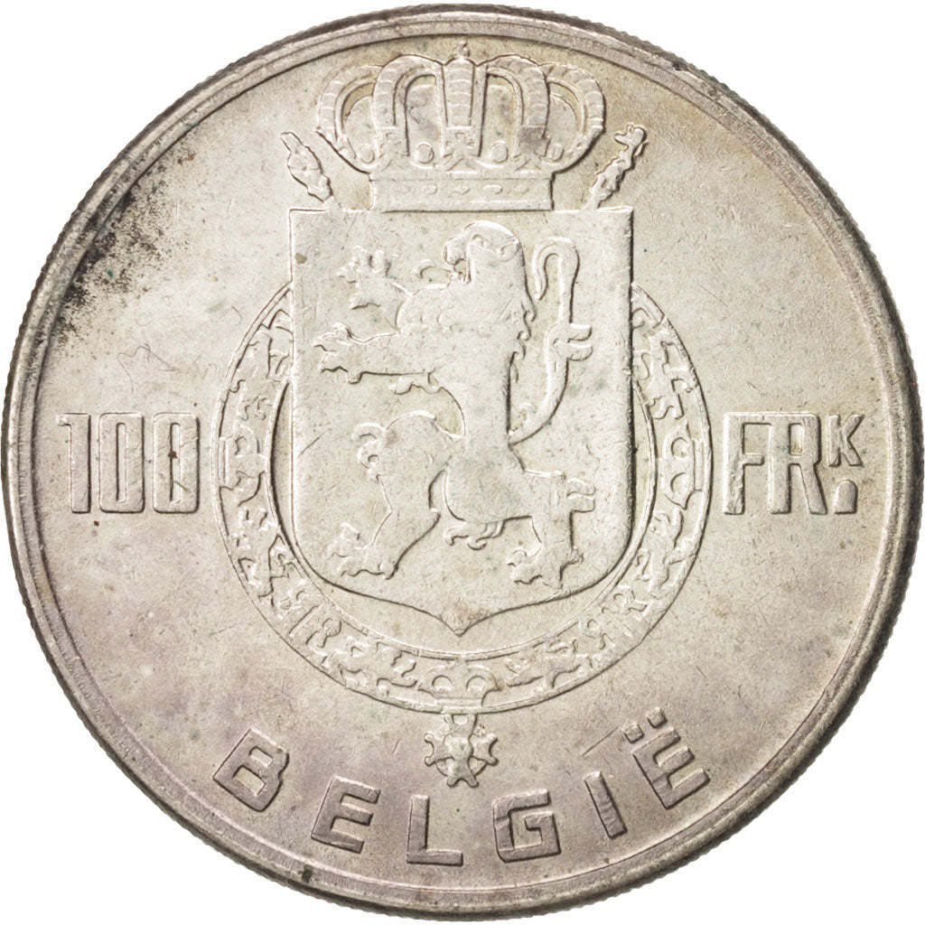 Coin, Belgium, 100 Francs, 100 Frank, 1949, EF(40-45), Silver, KM:139.1