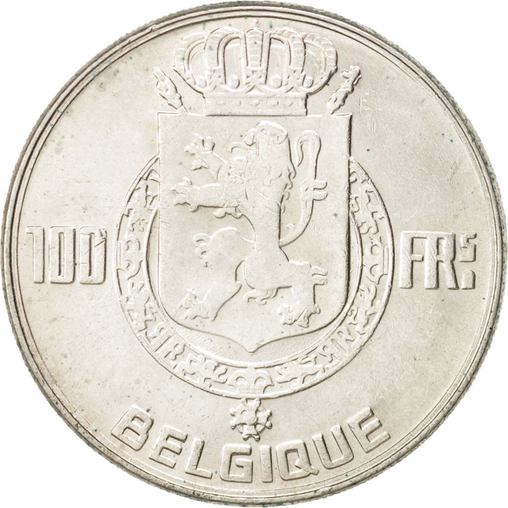 Coin, Belgium, 100 Francs, 100 Frank, 1950, EF(40-45), Silver, KM:138.1