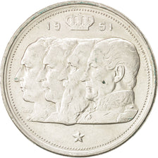 Belgium, 100 Francs, 100 Frank, 1951, EF(40-45), Silver, KM:139.1
