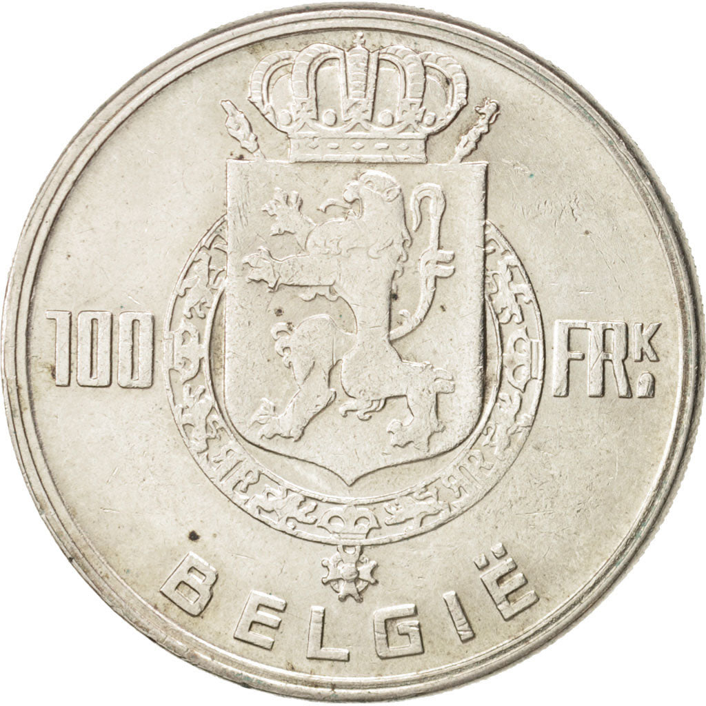 Belgium, 100 Francs, 100 Frank, 1951, EF(40-45), Silver, KM:139.1