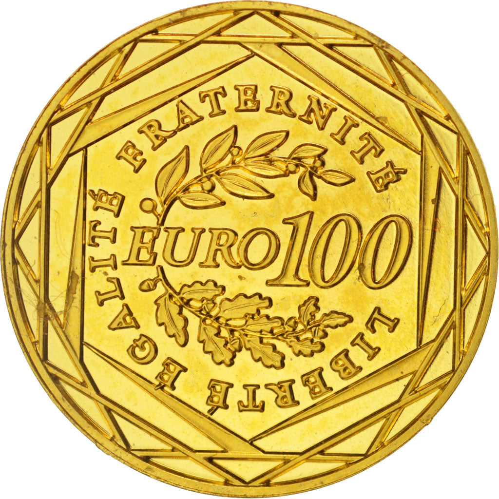 Munten, Frankrijk, 100 Euro, 2008, UNC-, Goud, Gadoury:EU288, KM:1536