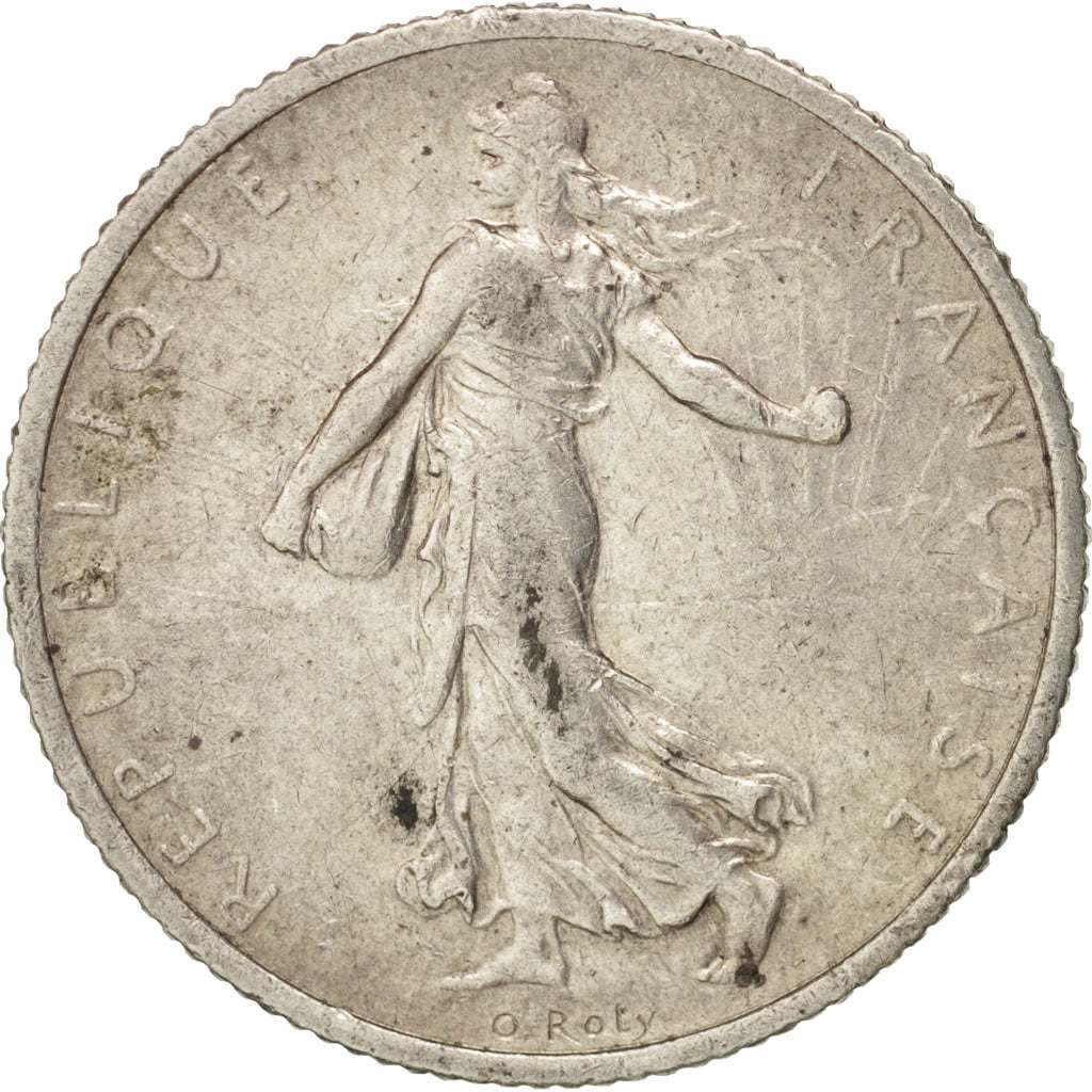 France, Semeuse, Franc, 1916, Paris, EF(40-45), Silver, KM:844.1, Gadoury:467