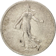 France, Semeuse, Franc, 1916, Paris, EF(40-45), Silver, KM:844.1, Gadoury:467