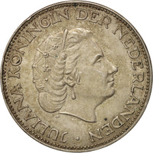 Netherlands, Juliana, 2-1/2 Gulden, 1963, AU(55-58), Silver, KM:185