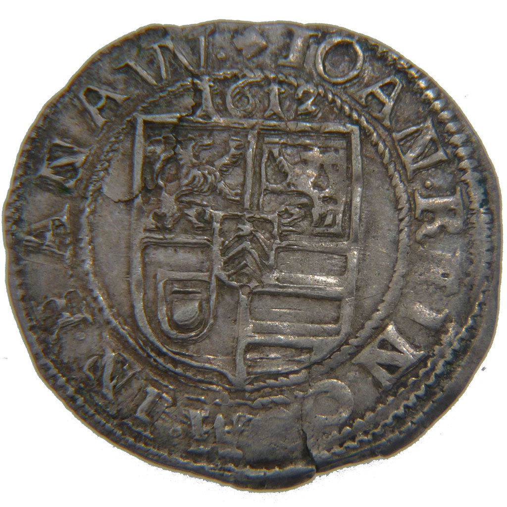 FRANCE, 3 Kreuzers, 1612, EF(40-45), Silver, Boudeau #1404, 1.50