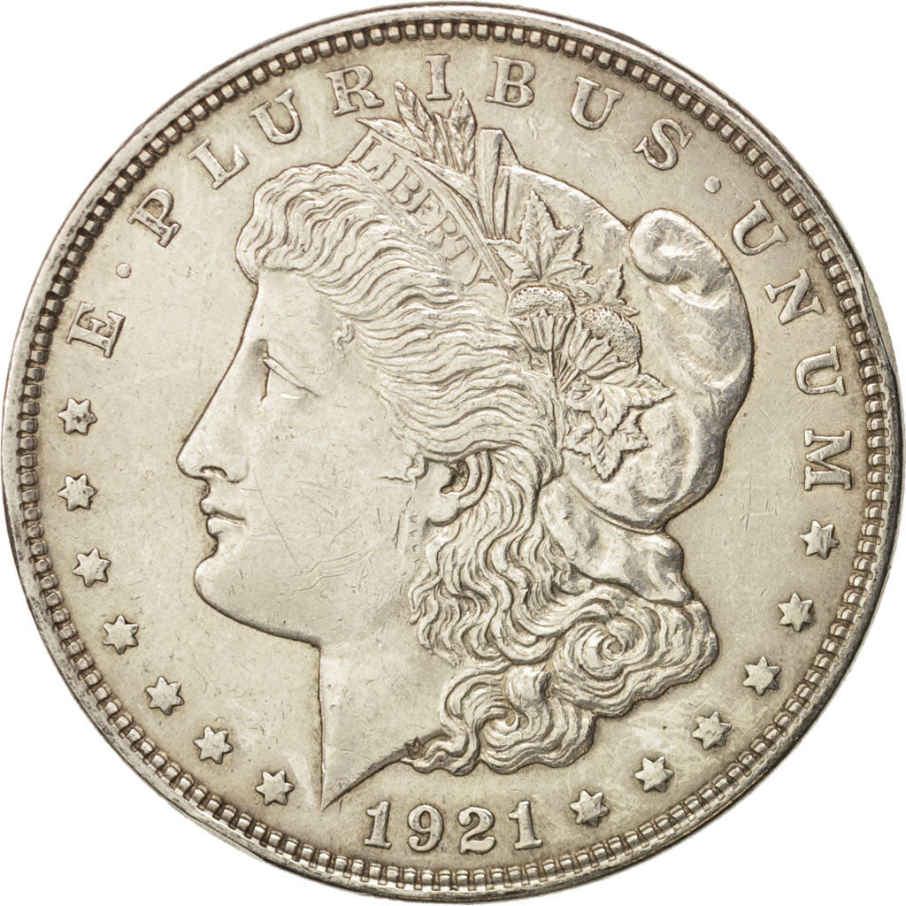 United States, Morgan Dollar, 1921, U.S. Mint, San Francisco, AU(55-58), Silver