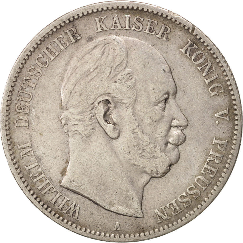 German States, PRUSSIA, Wilhelm I, 5 Mark, 1875, VF(30-35), Silver, KM:503