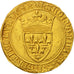 France, Charles VI, Ecu d'or, Romans, VF(30-35), Gold, Duplessy:369B