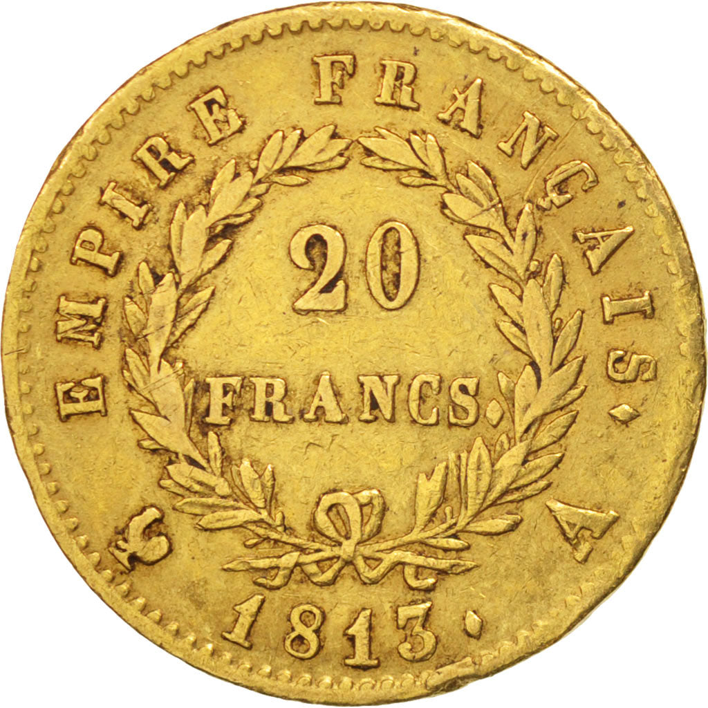 France, Napoléon I, 20 Francs, 1813, Paris, EF(40-45), Gold, KM:695.1