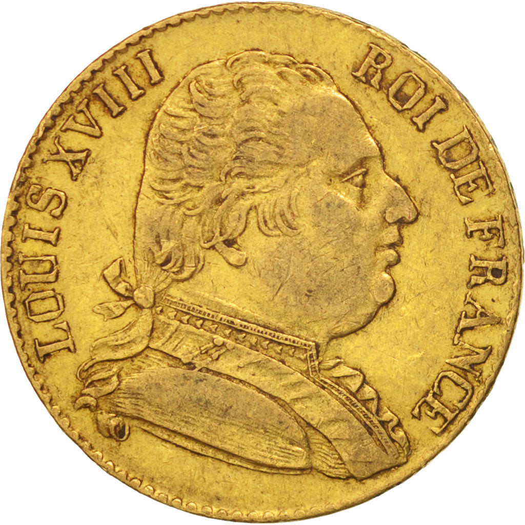 Francia, Louis XVIII, 20 Francs, 1815, London, MBC, Oro, KM:1, Gadoury:1027