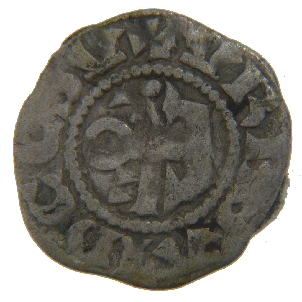 FRANCE, Silver Denarius, VF(30-35), Silver, Boudeau #153, 0.90