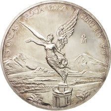 Mexico, 5 Onzas, 5 Troy Ounces of Silver, 2002, Mexico City, MS(64), Silver