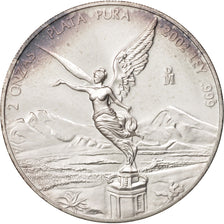 Coin, Mexico, 2 Onzas, 2 Troy Ounces of Silver, 2002, Mexico City, MS(65-70)