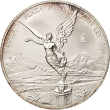 Coin, Mexico, Onza, Troy Ounce of Silver, 2001, Mexico City, MS(64), Silver