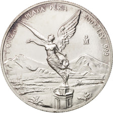 Coin, Mexico, Onza, Troy Ounce of Silver, 2002, Mexico City, MS(63), Silver