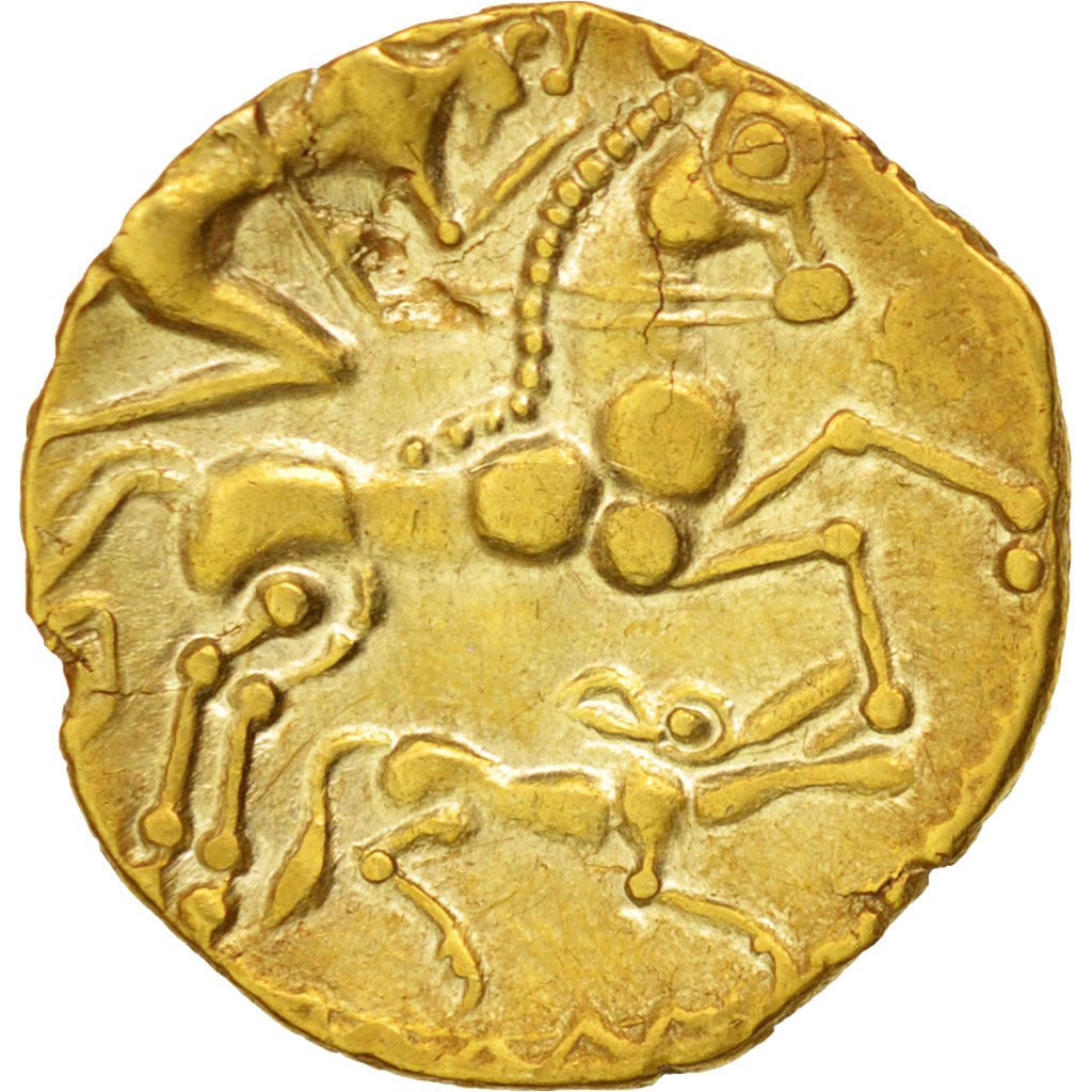Aulerci Eburovices, 1/4 Stater, MS(60-62), Gold, Delestrée:manque.