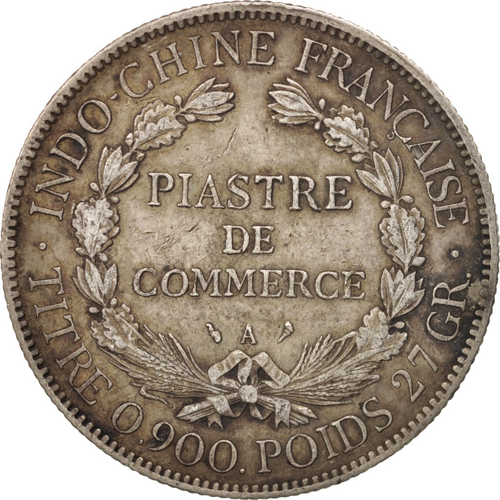 FRENCH INDO-CHINA, Piastre, 1907, Paris, TTB, Argent, KM:5a.1