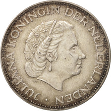 Netherlands, Juliana, 2-1/2 Gulden, 1959, AU(55-58), Silver, KM:185