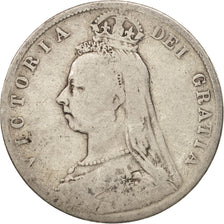 Great Britain, Victoria, 1/2 Crown, 1892, VF(20-25), Silver, KM:764
