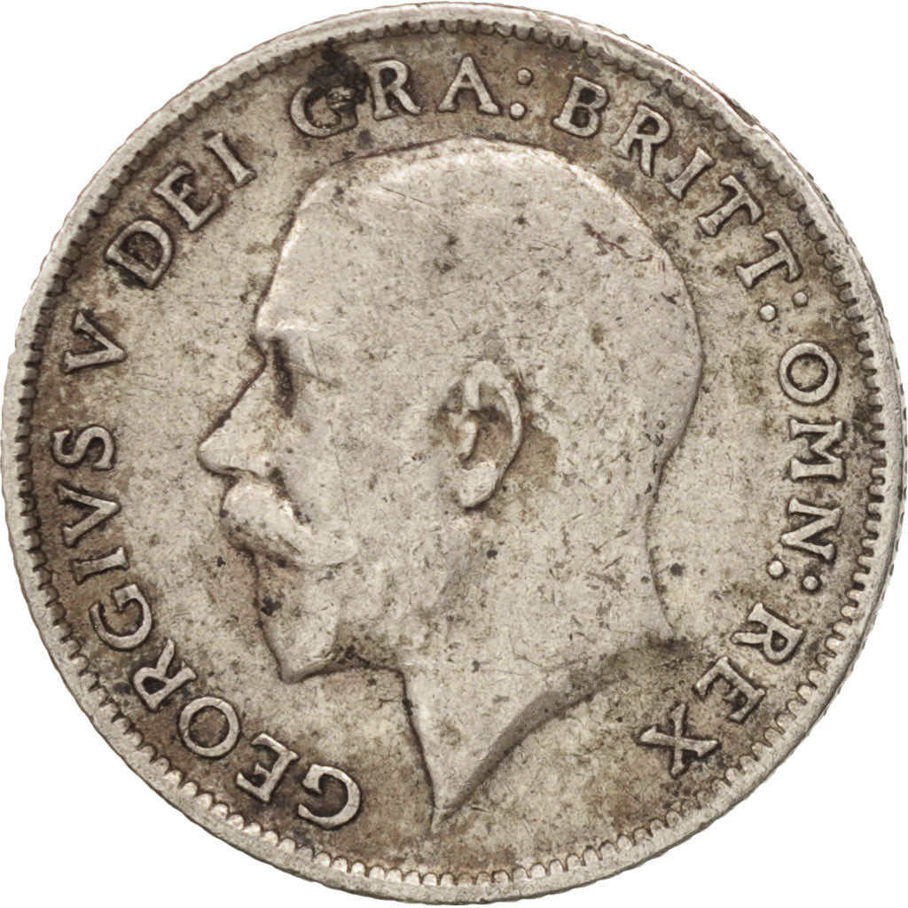 Great Britain, George V, 6 Pence, 1918, VF(20-25), Silver, KM:815