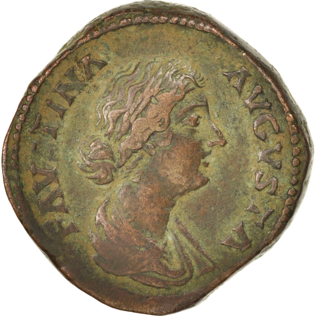 Coin, Faustina II, Sestertius, Rome, VF(30-35), Bronze, RIC:1620