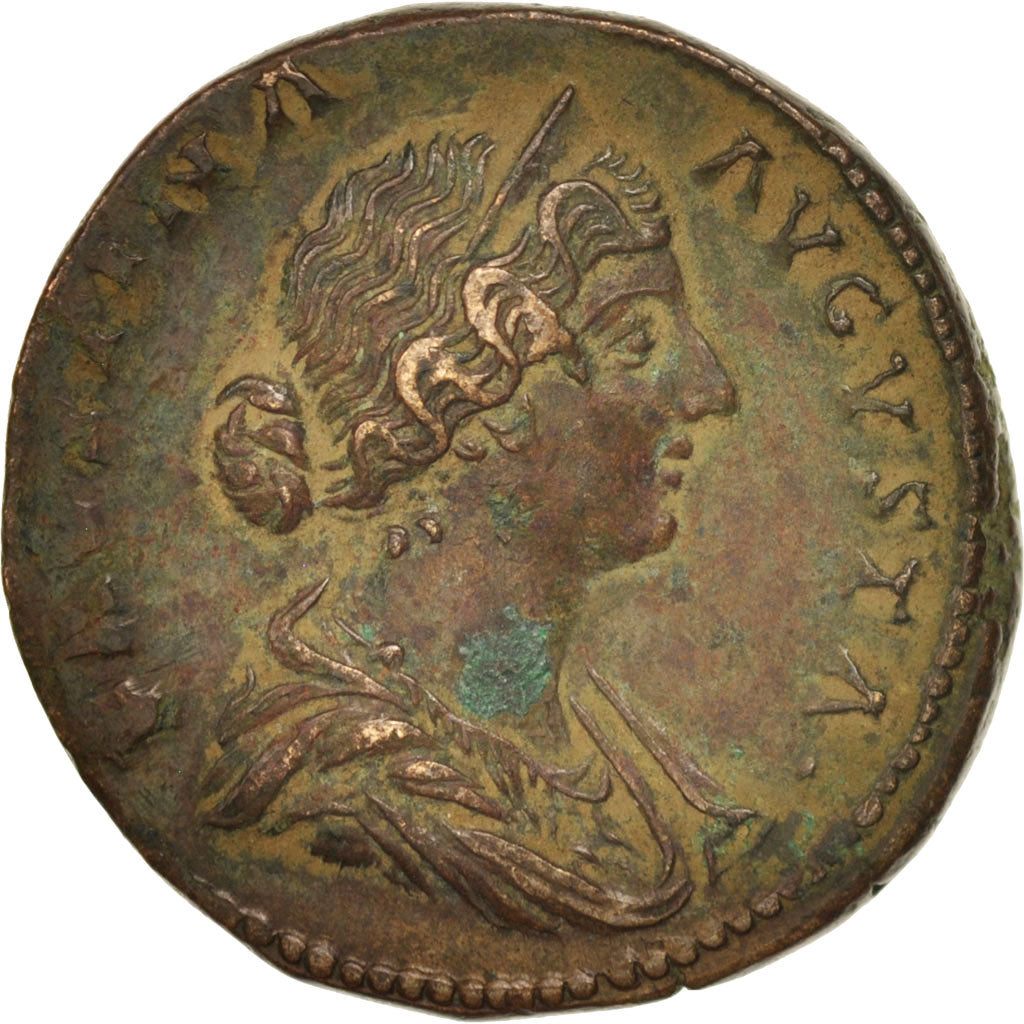 Faustina II, Sestertius, Rome, AU(50-53), Bronze, RIC:1651