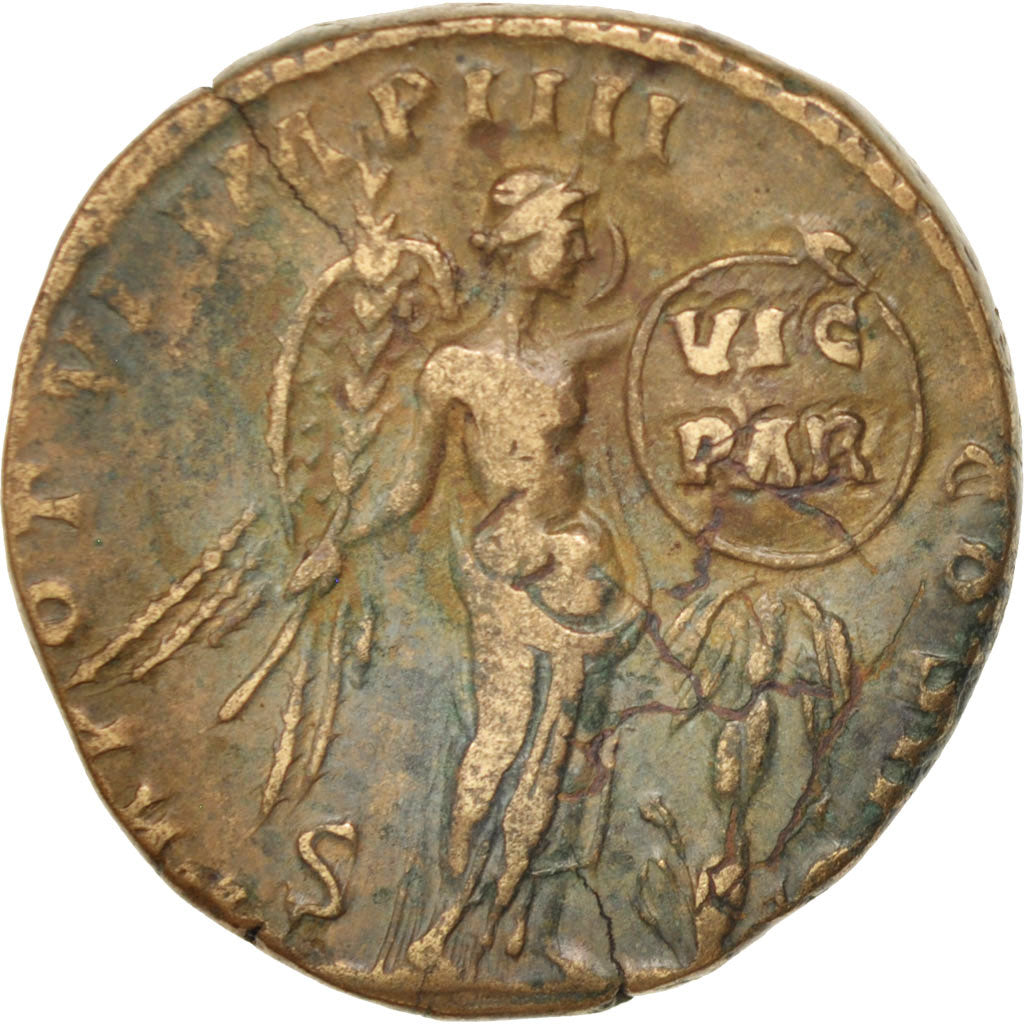 Coin, Lucius Verus, Sestertius, Rome, EF(40-45), Bronze, RIC:1456