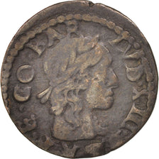 España, CATALONIA, Louis XIII, Seiseno, 1642, Barcelona, BC+, Cobre, KM:27