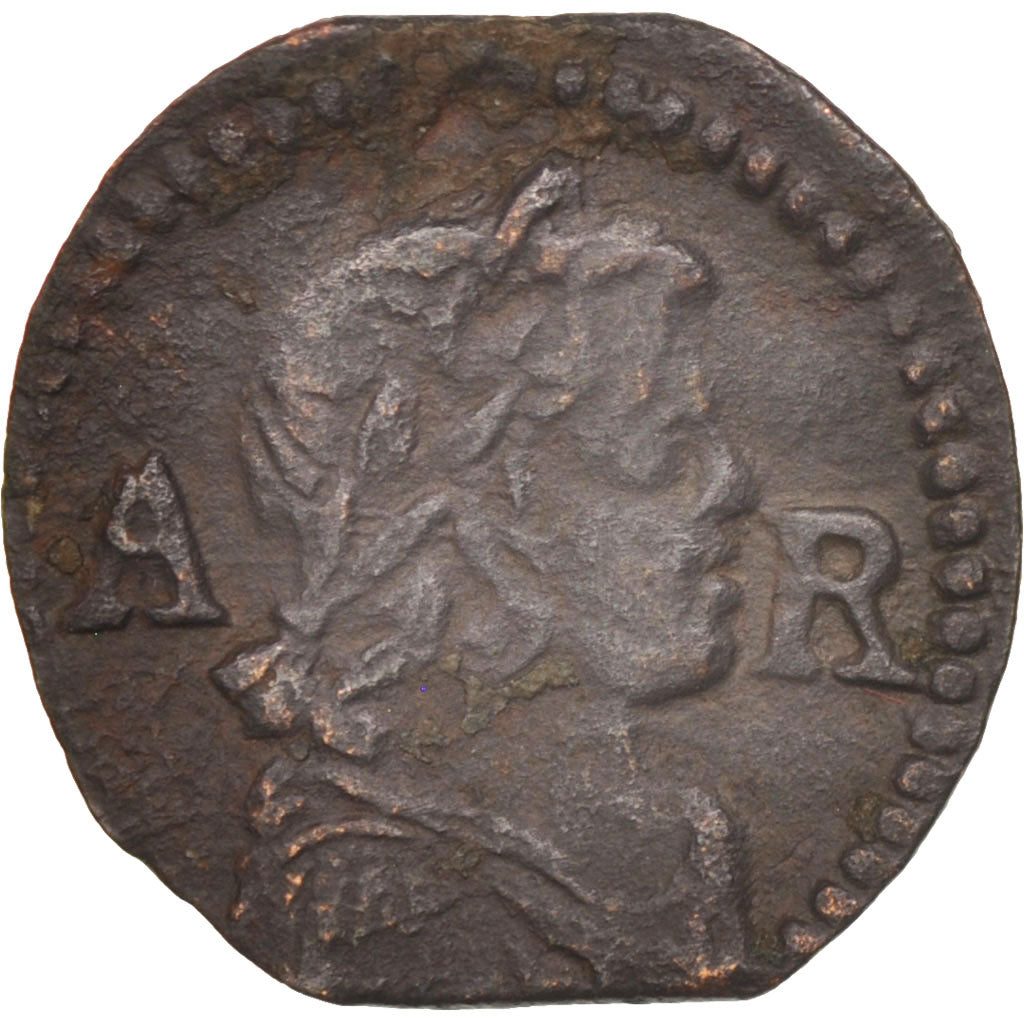 Moneda, España, CATALONIA, Louis XIV, Ardite, 1648, Barcelona, BC+, Cobre