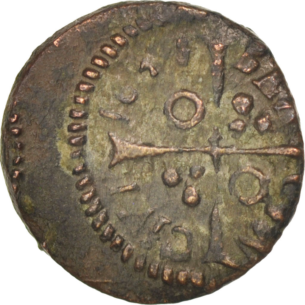 Munten, Spanje, CATALONIA, Louis XIV, Dinero, 1648, Barcelona, FR+, Koper, KM:7