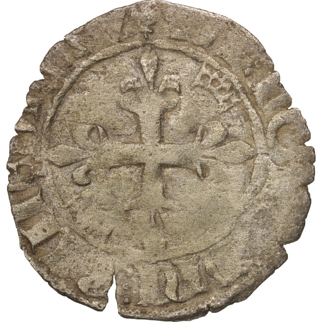 Duc de Bourgogne au nom de Charles VI, Florette, Troyes, S+, Duplessy:405D
