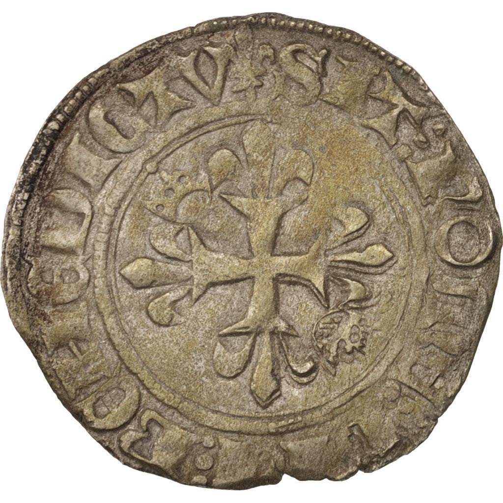 Monnaie, France, Charles VI, Florette, Paris, TTB, Billon, Duplessy:387B