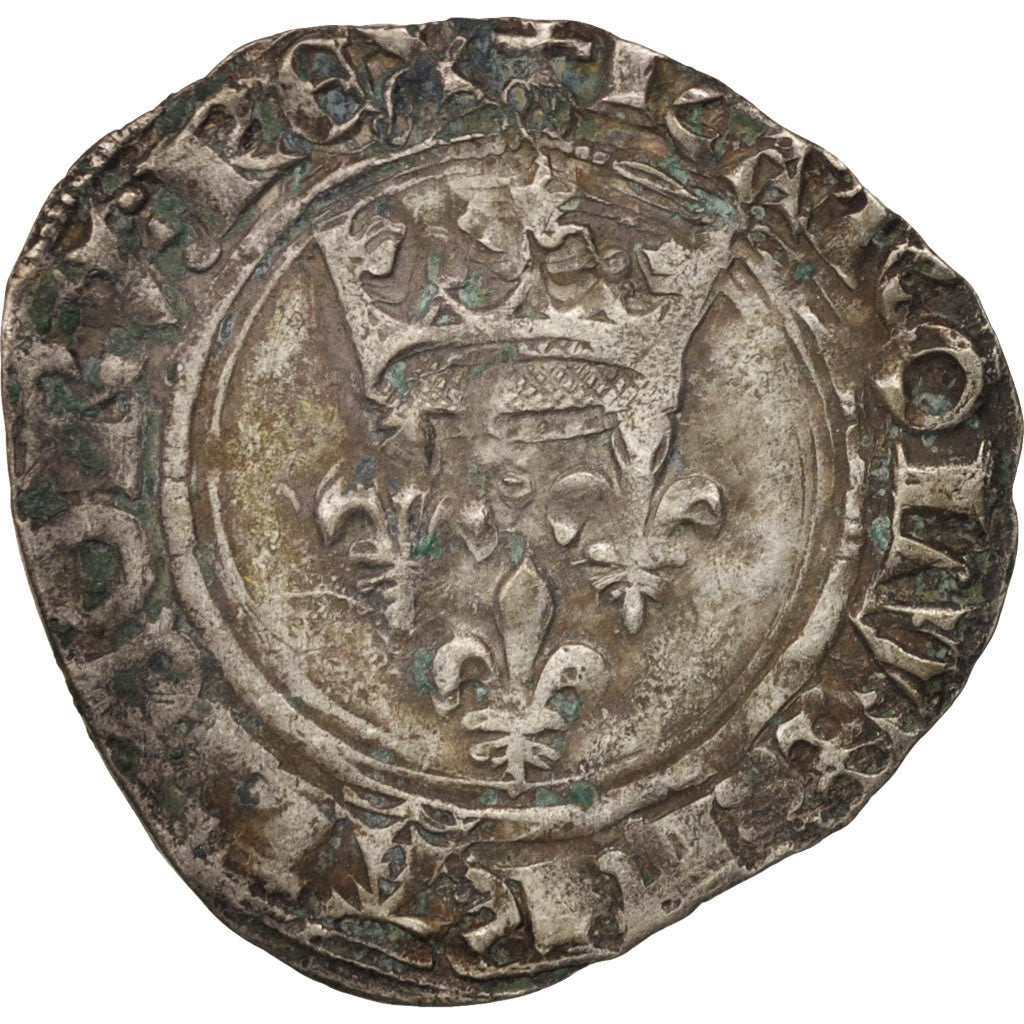 Monnaie, France, Charles VI, Florette, Paris, TTB, Billon, Duplessy:387A