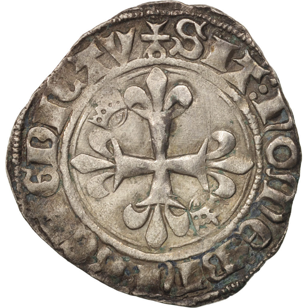 Monnaie, France, Charles VI, Florette, Paris, TTB, Billon, Duplessy:387A