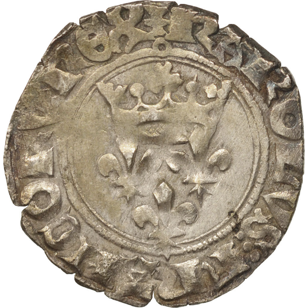 Münze, Frankreich, Charles VI, Florette, Paris, SS, Billon, Duplessy:387A