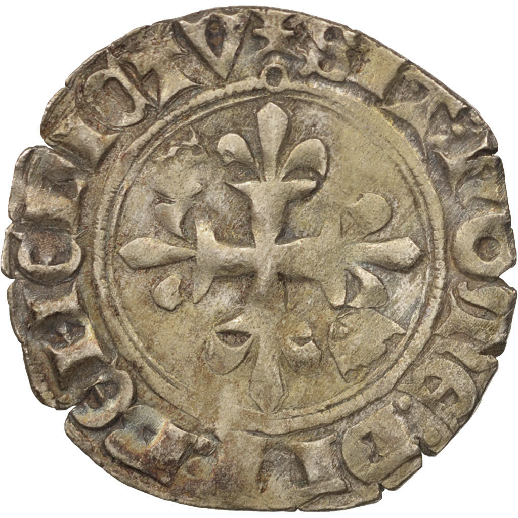Münze, Frankreich, Charles VI, Florette, Paris, SS, Billon, Duplessy:387A