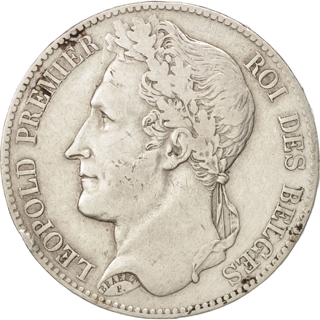 Belgium, Leopold I, 5 Francs, 5 Frank, 1848, VF(30-35), Silver, KM:3.2