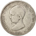 Spain, Alfonso XIII, 5 Pesetas, 1888, Madrid, VF(20-25), Silver, KM:689