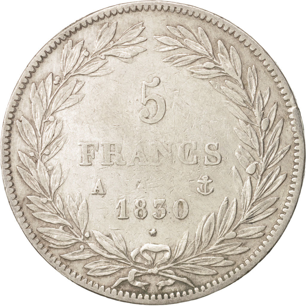 France, Louis-Philippe, 5 Francs, 1830, Paris, EF(40-45), Silver, KM:735.1
