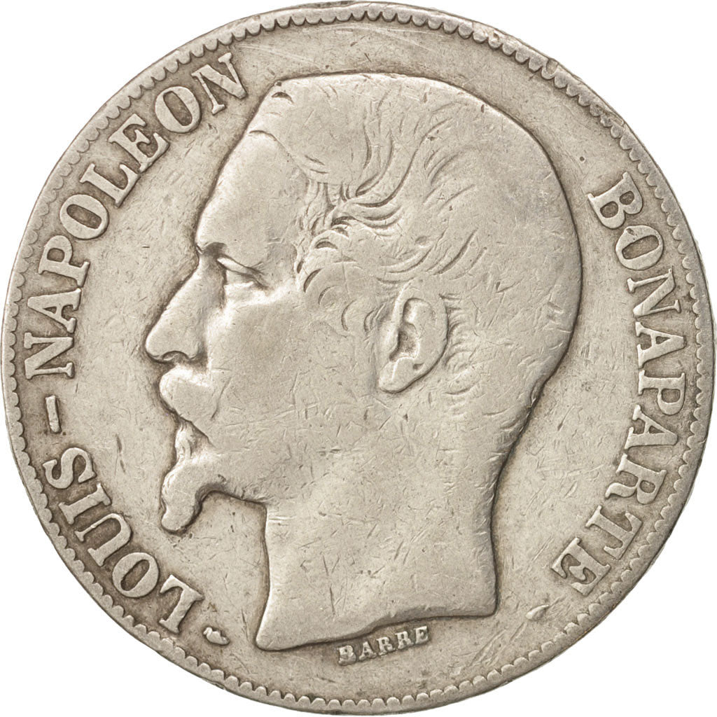 France, Napoléon III, 5 Francs, 1852, Paris, VF(20-25), Silver, KM:773.1