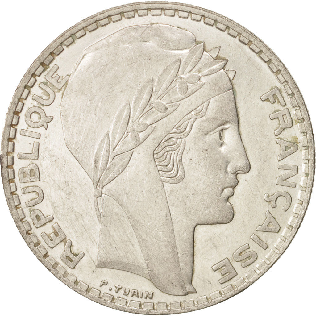 Frankreich, Turin, 20 Francs, 1937, Paris, VZ, Silber, KM:879, Gadoury:852