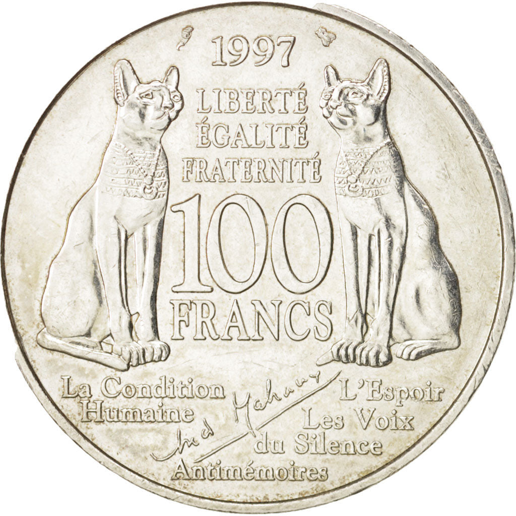 France, André Malraux, 100 Francs, 1997, SPL, Argent, KM:1188, Gadoury:954