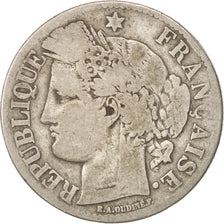 France, Cérès, 2 Francs, 1871, Paris, VF(20-25), Silver, KM:817.1, Gadoury:530