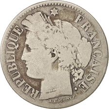 Moneta, Francia, Cérès, 2 Francs, 1871, Bordeaux, B+, Argento, KM:816.2